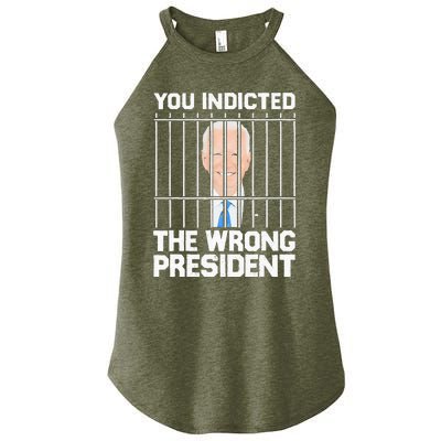 Biden You Indicted The Wrong President Women's Perfect Tri Rocker Tank