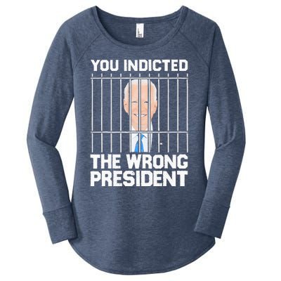 Biden You Indicted The Wrong President Women's Perfect Tri Tunic Long Sleeve Shirt