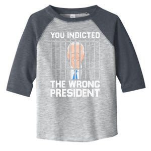 Biden You Indicted The Wrong President Toddler Fine Jersey T-Shirt