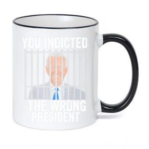 Biden You Indicted The Wrong President 11oz Black Color Changing Mug