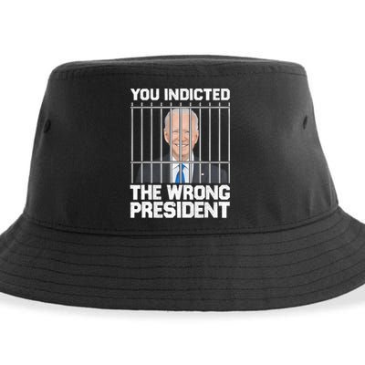 Biden You Indicted The Wrong President Sustainable Bucket Hat