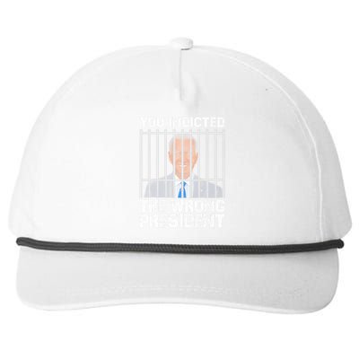 Biden You Indicted The Wrong President Snapback Five-Panel Rope Hat