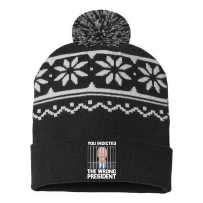 Biden You Indicted The Wrong President USA-Made Snowflake Beanie