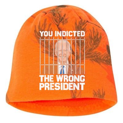 Biden You Indicted The Wrong President Kati - Camo Knit Beanie