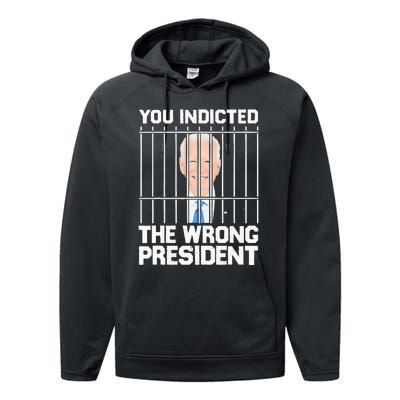 Biden You Indicted The Wrong President Performance Fleece Hoodie