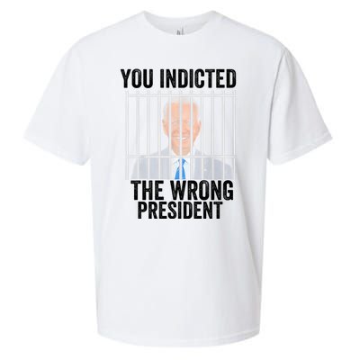 Biden You Indicted The Wrong President Sueded Cloud Jersey T-Shirt