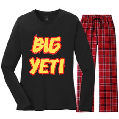 Big Yeti Is The Best Nickname You’Ve Ever Had Funny Kelce Women's Long Sleeve Flannel Pajama Set 