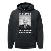 Biden You Indicted The Wrong President Funny Political Performance Fleece Hoodie