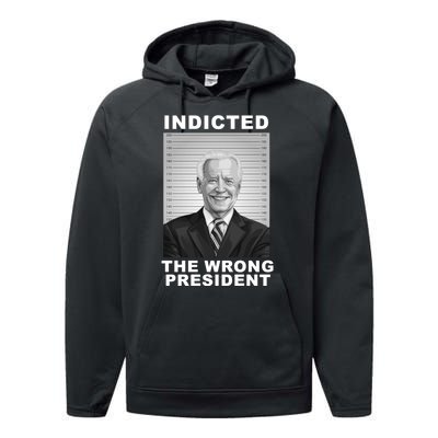 Biden You Indicted The Wrong President Funny Political Performance Fleece Hoodie