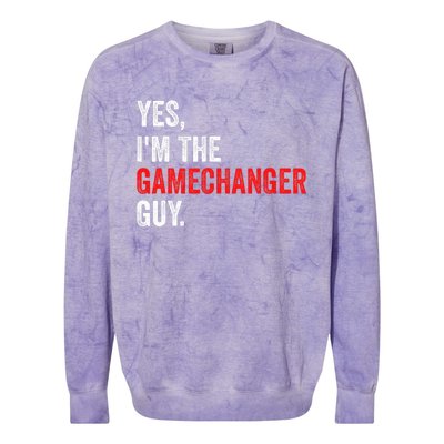 Baseball Yes IM The Gamechanger Guy Funny Colorblast Crewneck Sweatshirt