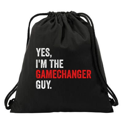 Baseball Yes IM The Gamechanger Guy Funny Drawstring Bag