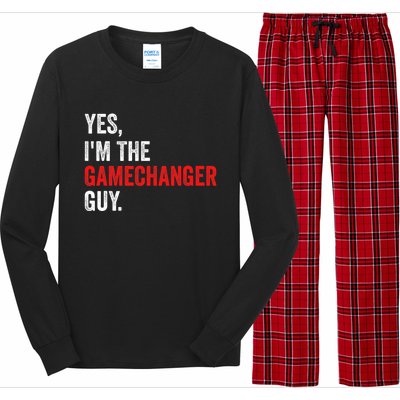 Baseball Yes IM The Gamechanger Guy Funny Long Sleeve Pajama Set