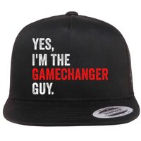 Baseball Yes IM The Gamechanger Guy Funny Flat Bill Trucker Hat