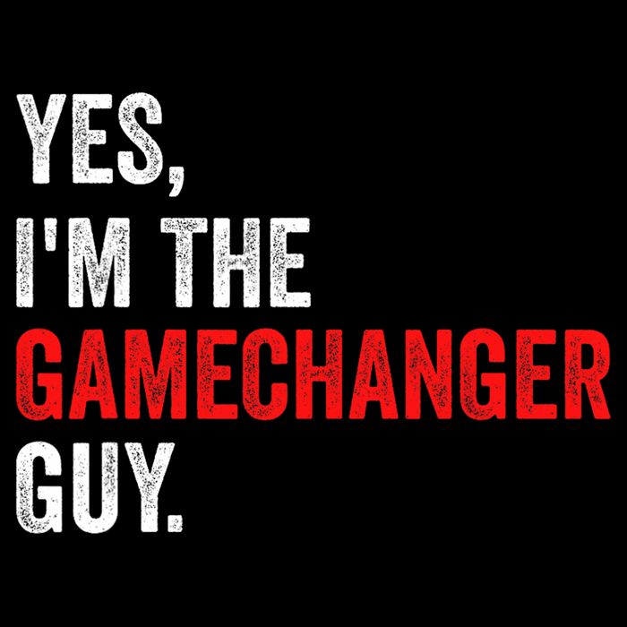 Baseball Yes IM The Gamechanger Guy Funny Flat Bill Trucker Hat