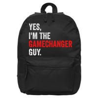 Baseball Yes IM The Gamechanger Guy Funny 16 in Basic Backpack