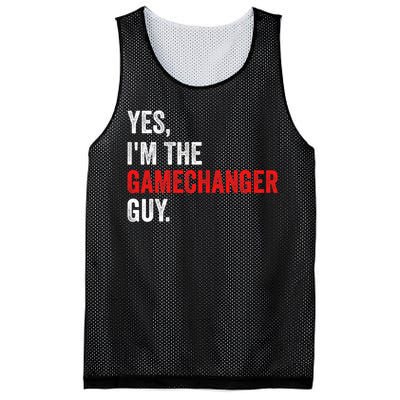 Baseball Yes IM The Gamechanger Guy Funny Mesh Reversible Basketball Jersey Tank