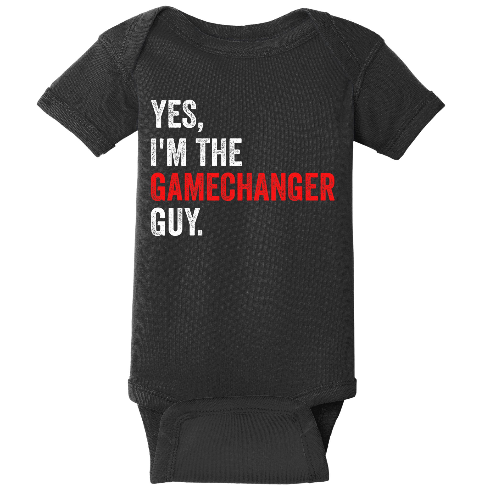 Baseball Yes IM The Gamechanger Guy Funny Baby Bodysuit