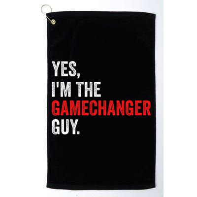 Baseball Yes IM The Gamechanger Guy Funny Golf Towel