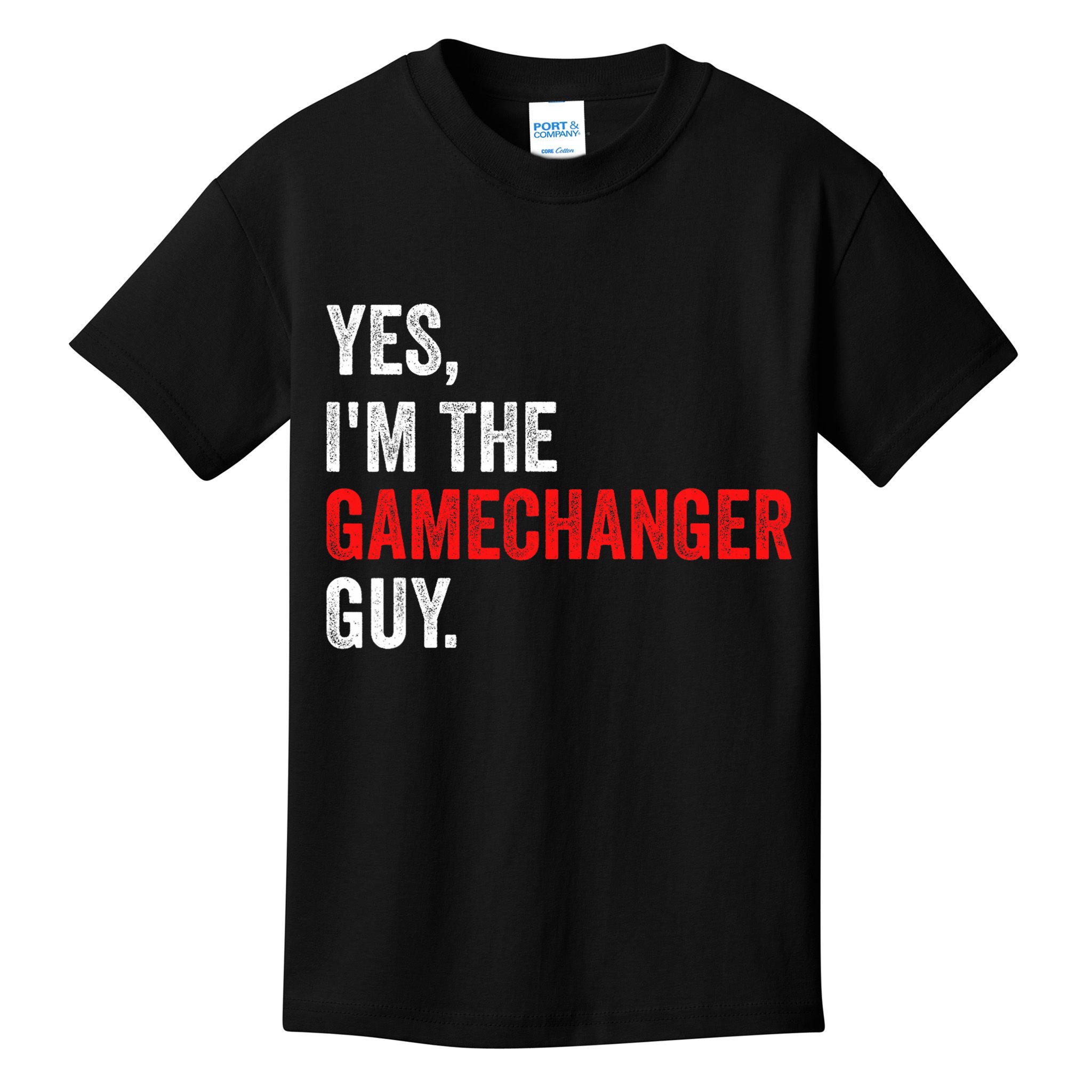 Baseball Yes IM The Gamechanger Guy Funny Kids T-Shirt