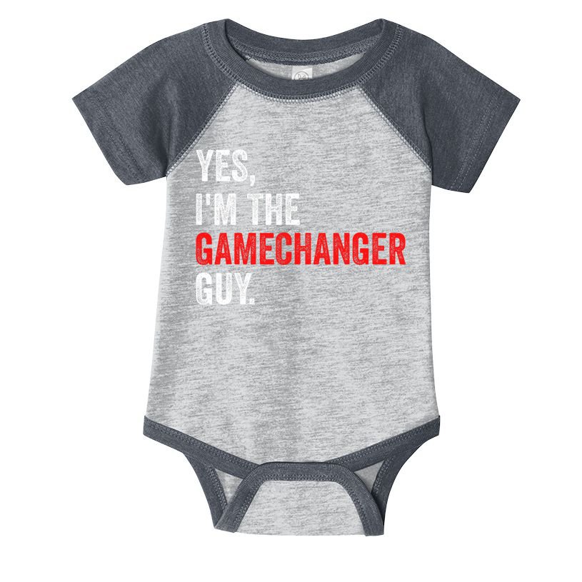 Baseball Yes IM The Gamechanger Guy Funny Infant Baby Jersey Bodysuit
