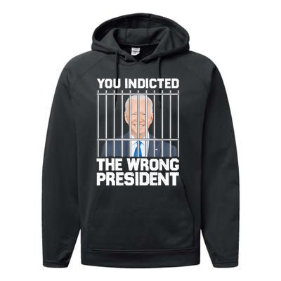 Biden You Indicted The Wrong President Performance Fleece Hoodie