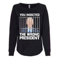 Biden You Indicted The Wrong President Womens California Wash Sweatshirt