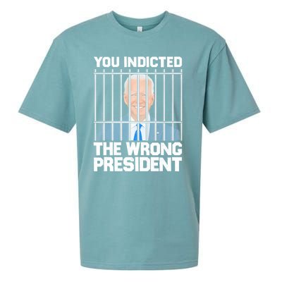 Biden You Indicted The Wrong President Sueded Cloud Jersey T-Shirt