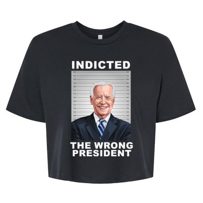 Biden You Indicted The Wrong President Bella+Canvas Jersey Crop Tee