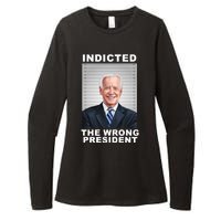 Biden You Indicted The Wrong President Womens CVC Long Sleeve Shirt