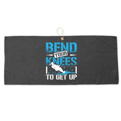 Bend Your Knees Water Skiing Gift Large Microfiber Waffle Golf Towel