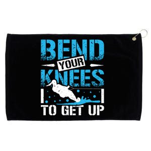 Bend Your Knees Water Skiing Gift Grommeted Golf Towel