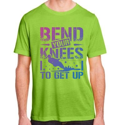 Bend Your Knees Water Skiing Gift Adult ChromaSoft Performance T-Shirt