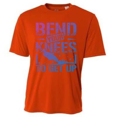 Bend Your Knees Water Skiing Gift Cooling Performance Crew T-Shirt