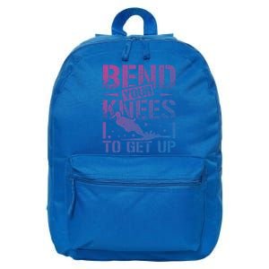 Bend Your Knees Water Skiing Gift 16 in Basic Backpack