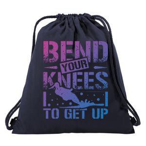 Bend Your Knees Water Skiing Gift Drawstring Bag