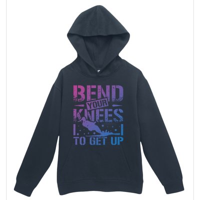 Bend Your Knees Water Skiing Gift Urban Pullover Hoodie