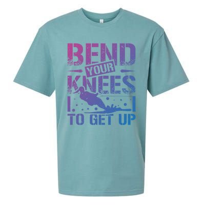 Bend Your Knees Water Skiing Gift Sueded Cloud Jersey T-Shirt