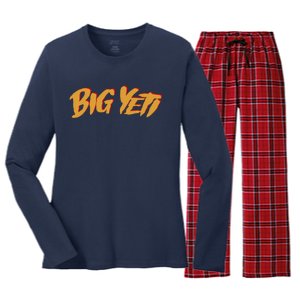 Big Yeti Kansas City Football Fan Women's Long Sleeve Flannel Pajama Set 