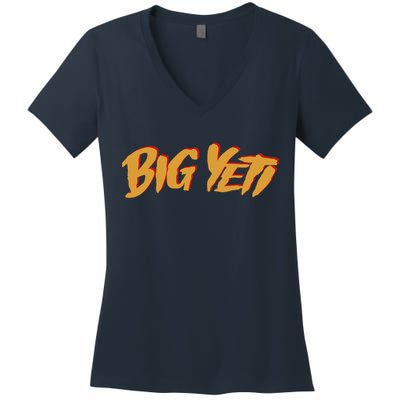 Big Yeti Kansas City Football Fan Women's V-Neck T-Shirt