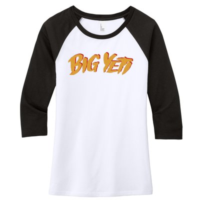 Big Yeti Kansas City Football Fan Women's Tri-Blend 3/4-Sleeve Raglan Shirt