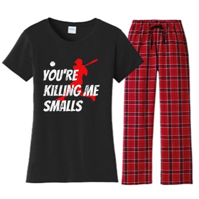 Baseball YouRe Killin Me Smalls Women's Flannel Pajama Set