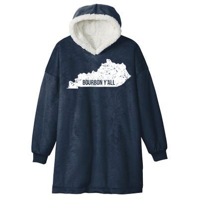 Bourbon Y'all Kentucky Ky Horse Racing Derby Infield Day Meaningful Gift Hooded Wearable Blanket