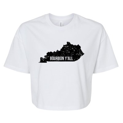 Bourbon Y'all Kentucky Ky Horse Racing Derby Infield Day Meaningful Gift Bella+Canvas Jersey Crop Tee