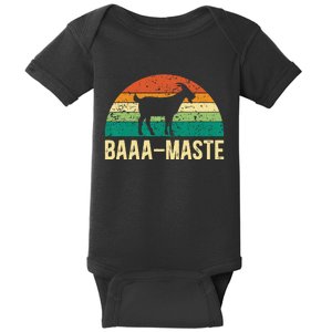 BaaaMaste Yoga Lover Spiritual Meditation Goat Lady Baby Bodysuit