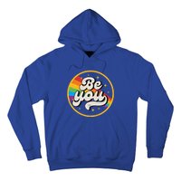 Be You Lgbt Pride Ally Rainbow Flag Retro Vintage Gift Hoodie