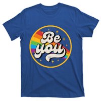 Be You Lgbt Pride Ally Rainbow Flag Retro Vintage Gift T-Shirt