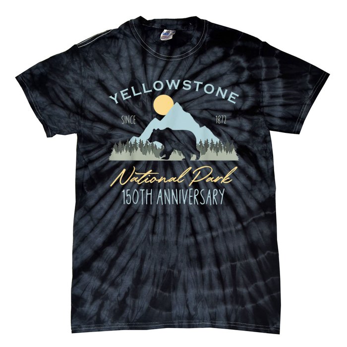 Bear Y.e.ll.o.w.s.to.ne National Park Funny 150th Anniversary Tie-Dye T-Shirt