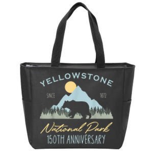 Bear Y.e.ll.o.w.s.to.ne National Park Funny 150th Anniversary Zip Tote Bag