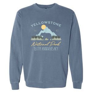 Bear Y.e.ll.o.w.s.to.ne National Park Funny 150th Anniversary Garment-Dyed Sweatshirt