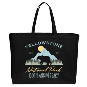 Bear Y.e.ll.o.w.s.to.ne National Park Funny 150th Anniversary Cotton Canvas Jumbo Tote